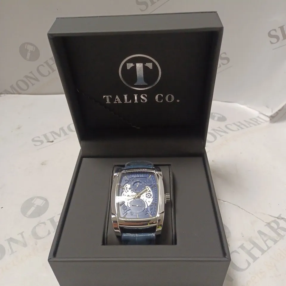 MENS TALIS CO WATCH – MOON PHASE MOVEMENT – SUB DIAL – GENUINE LEATHER STRAP