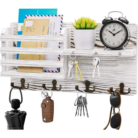 BOXED RAMARI WALL ORGANIZER WITH KEY HOOKS (1 BOX )