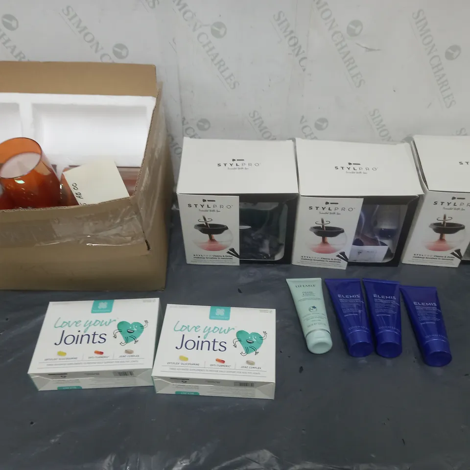 10 ASSORTED HOMEWARE ITEMS TO INCLUDE STYLEPRO, HEALTHSPAN JOINT SUPPLEMENTS, AND ELEMIS SKIN NOURISHING VEVLET BODY BUTTER ETC. 