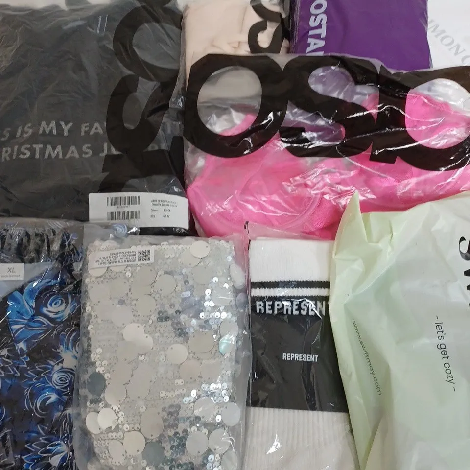 LARGE QUANTITY OF ASSORTED BAGGED CLOTHING ITEMS TO INCLUDE ASOS, REPRESENT AND SWIFTMAY