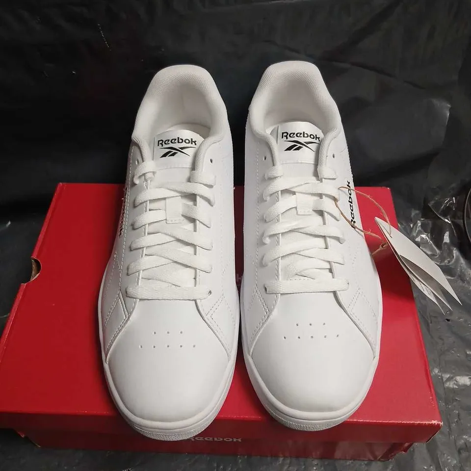REEBOK COURT CLEAN WHITE SNEAKERS - UNISEX CASUAL SHOES, UK 6.5 (US M 7.5 / W 9, EU 40)
