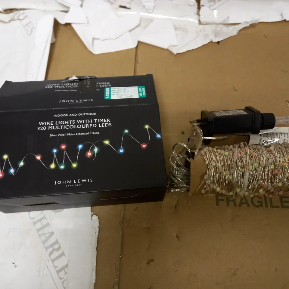 WIRE LIGHTS WITH TIMER 320 MULTICOLOUREDLEDS 