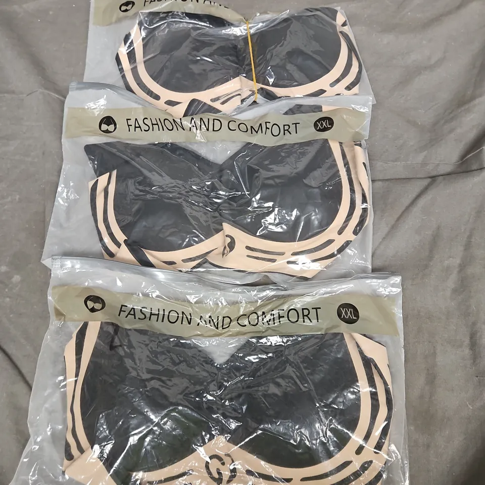 FASHION AND COMFORT WOMEN'S BRA TOP – XXL (SET OF 3)