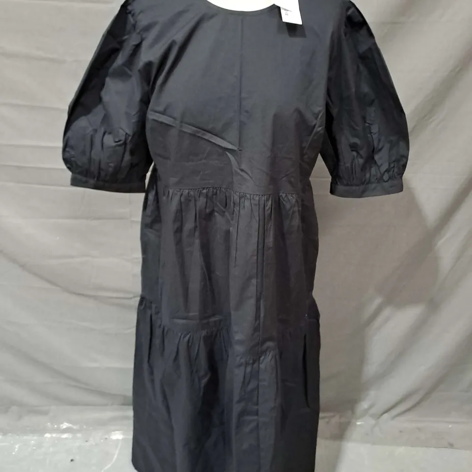 NOBODY'S CHILD ROCHELLE MIDI DRESS IN BRODERIE BLACK SIZE 10