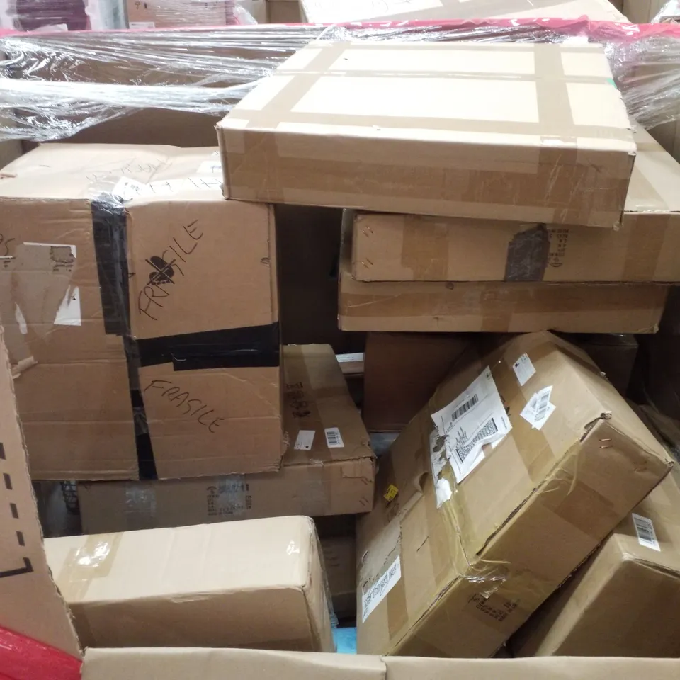 PALLET CONTAINING ASSORTED PRODUCTS INCLUDING STONE BATH MAT, METAL TOWEL RACK, GOLF PUTTING MAT & SELF ADHESIVE VINYL PLANKS