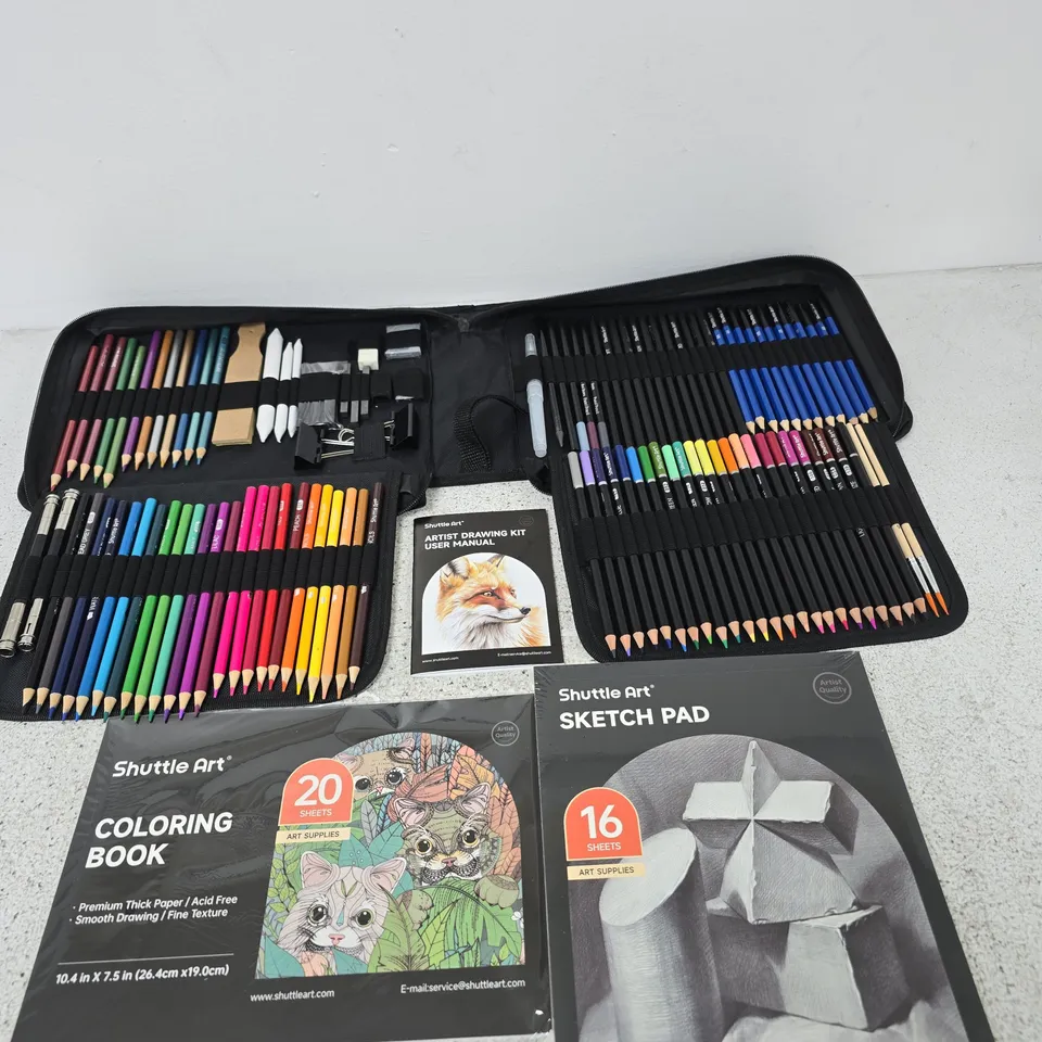 SHUTTLE ART 116-PIECE DRAWING KIT CASE – ART SUPPLIES