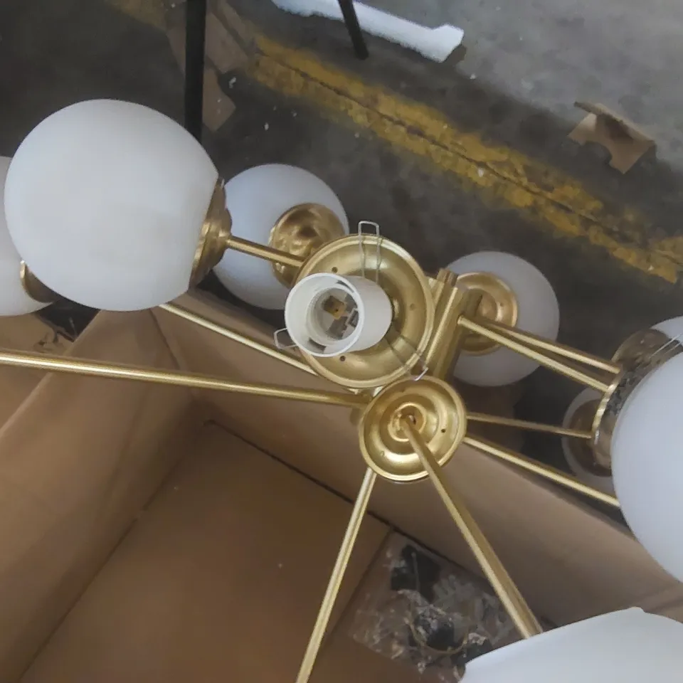 12 LIGHT SPUTNIK GLASS CHANDELIER