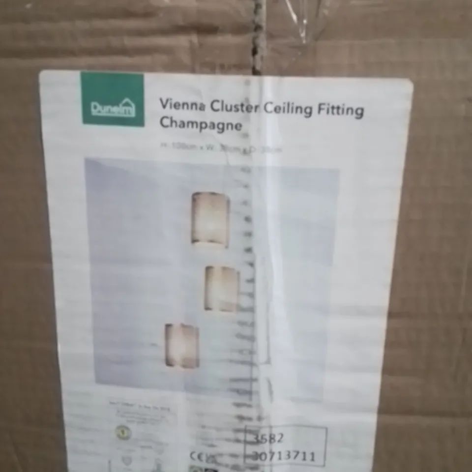 BOXED VIENNA C.USTER CEILING FITTING CHAMPAGNE 