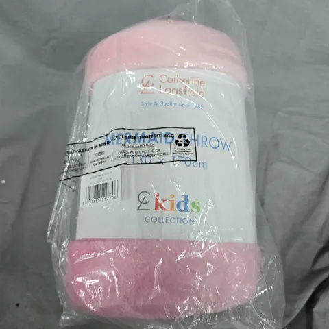 CATHERINE LANSFIELD KIDS COLLECTION PINK THROW