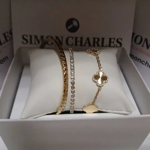 STEEL BY DIAMONIQUE SET OF 3 BRACELET STACK STAINLESS STEEL