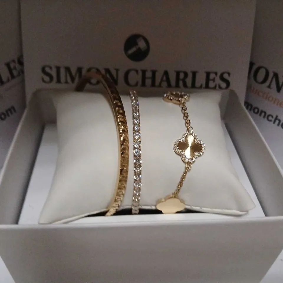 STEEL BY DIAMONIQUE SET OF 3 BRACELET STACK STAINLESS STEEL