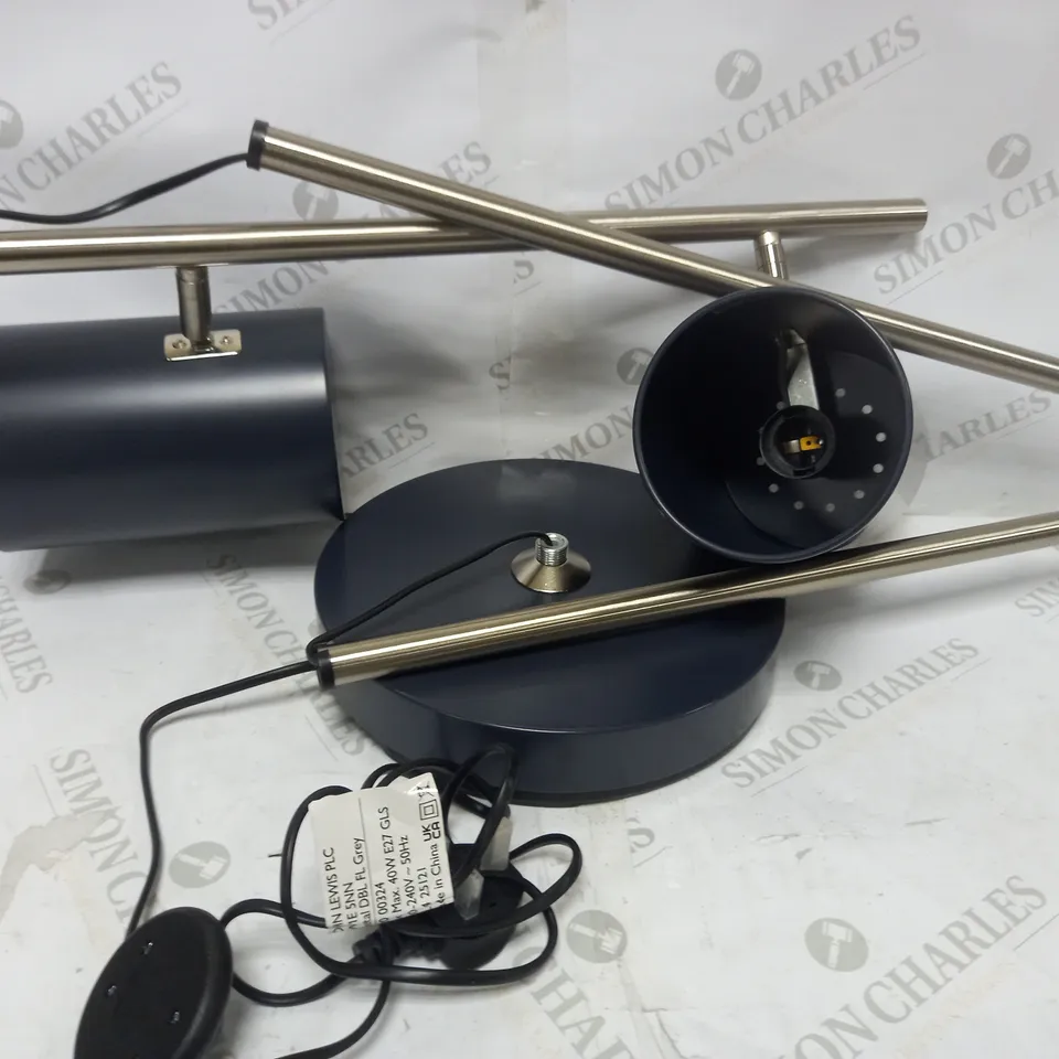 JOHN LEWIS & PARTNERS DOUBLE HEAD 2 LIGHT FLOOR LAMP