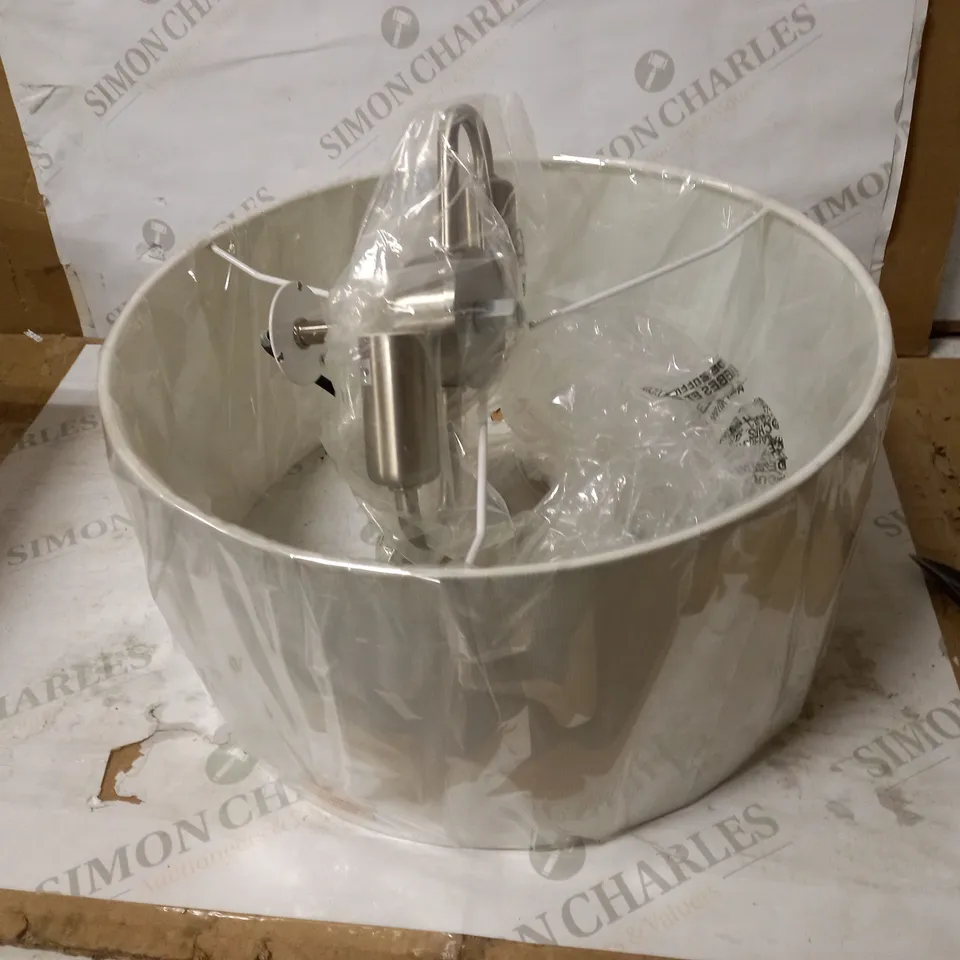 JAMIESON SEMI FLUSH CEILING LIGHT, SATIN NICKEL