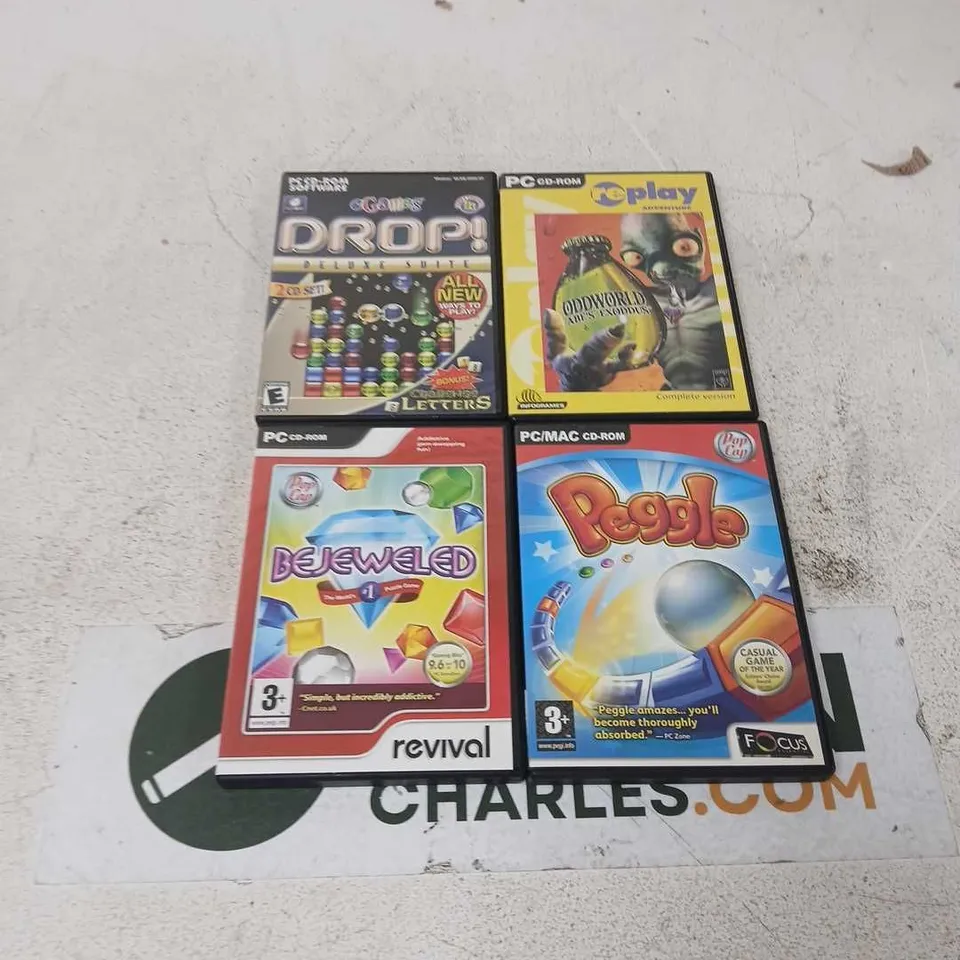 BOX OF APPROXIMATELY 35 ASSORTED ITEMS TO INCLUDE: ASSORTED PC GAMES 