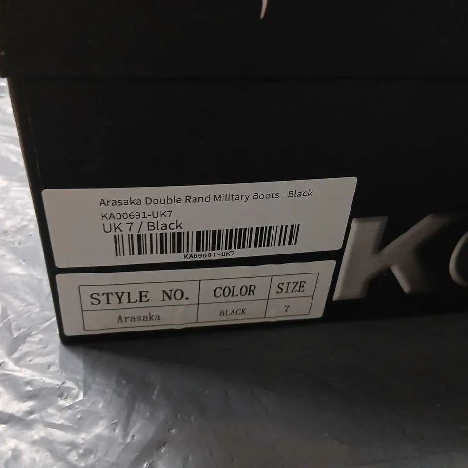 KOI ARASAKA DOUBLE RAND MILITARY BOOTS – BLACK, UK7