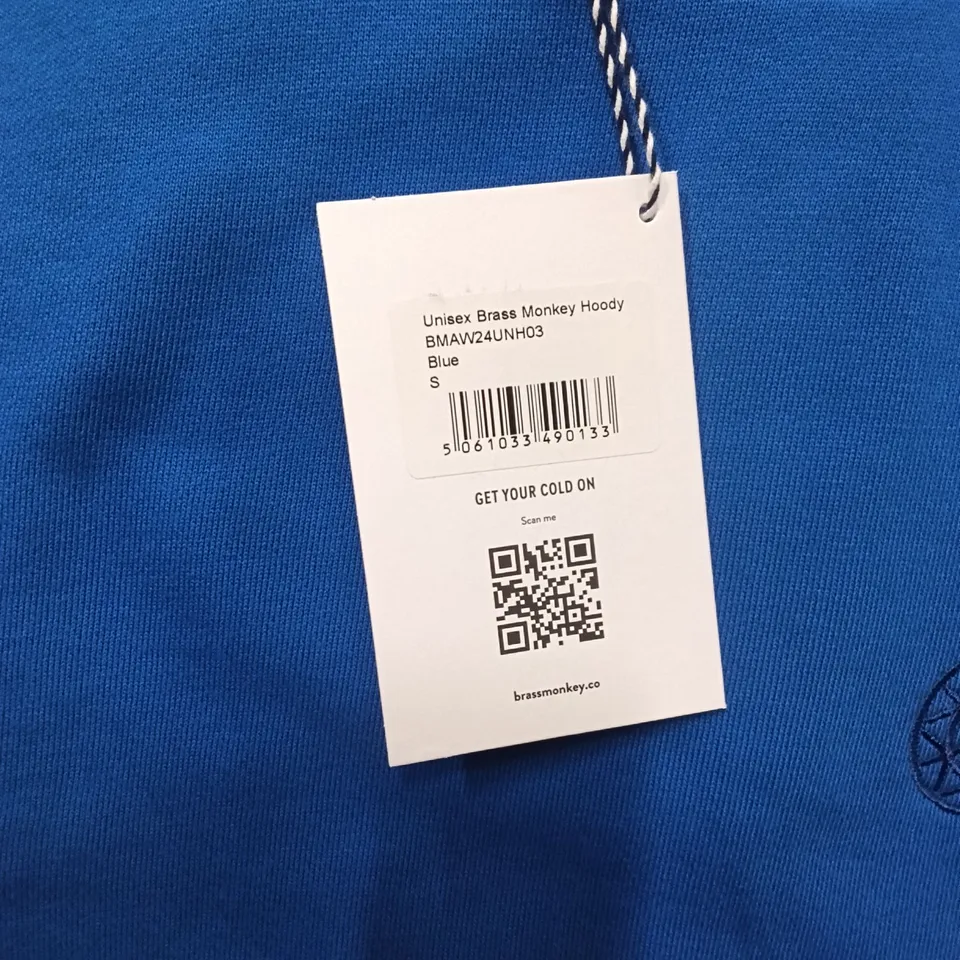 BRAND NEW BRASS MONKEY HOODIES - BLUE SIZE SMALL APPROXIMATELY 12