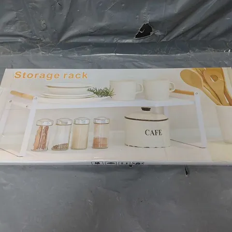 BOXED KITCHEN WHITE STORAGE RACK 