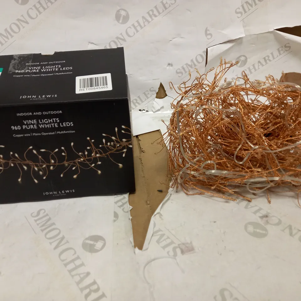 JOHN LEWIS VINE LIGHTS 960 PURE WHITE LEDS 