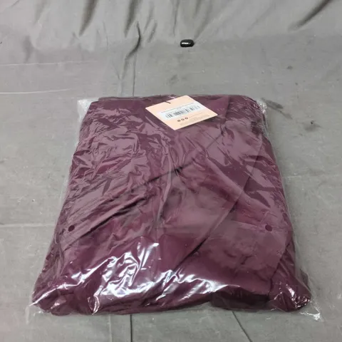 GIRL IN MIND BETTY ASYMMETRIC NECKLINE SKATER MIDI DRESS – PLUM, UK 12. BAGGED