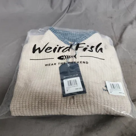 WEIRD FISH NEWARK ECO 1/4 ZIP FLEECE - SIZE M