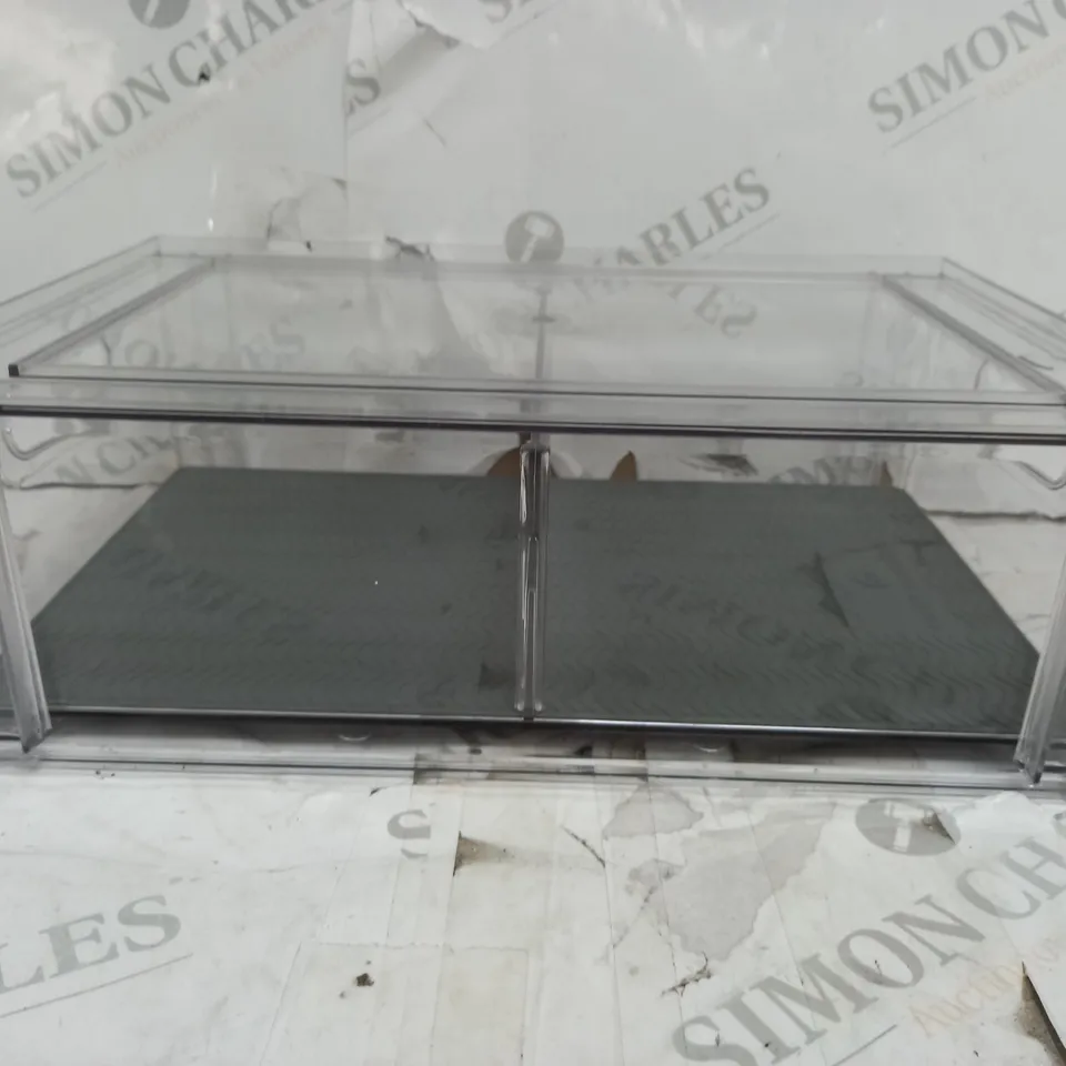 COOKS ESSENTIAL SET OF 2 STACKABLE STORAGE BOXES WITH REMOVABLE DIVIDERS