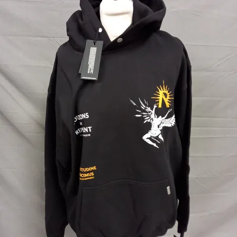 REPRSENT ICARUS HOODIE IN JET BLACK - MEDIUM