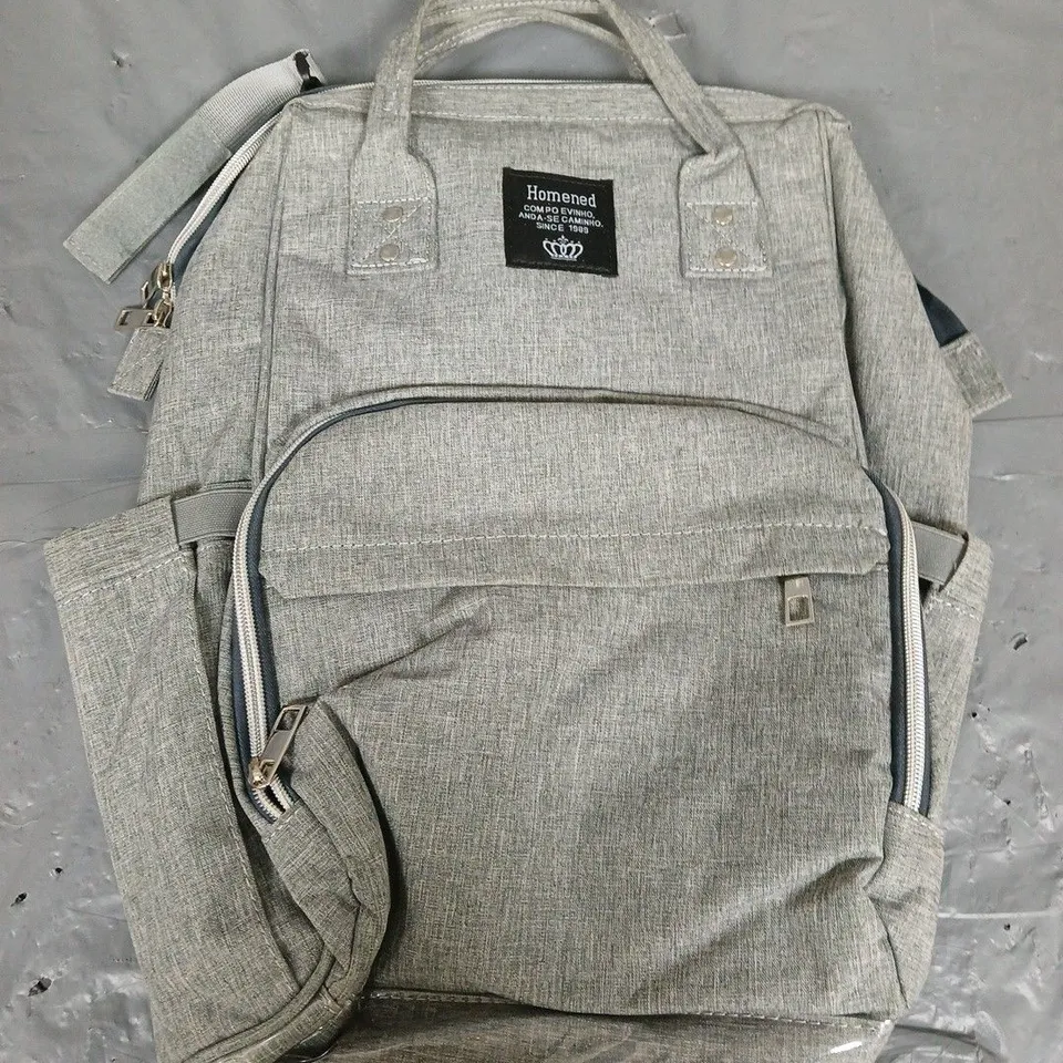 HOMENED TRAVEL BACKPACK IN GREY 