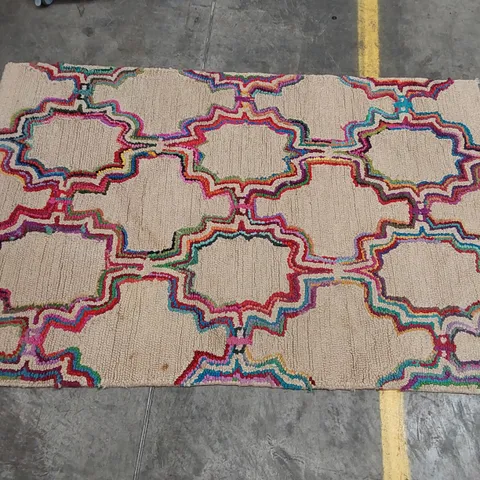 TARREN HANDWOVEN MULTI-COLOURED WOOL RUG // 3'6" X 5'6"