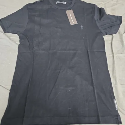 FRENCH CONNECTION MEN'S BLACK T-SHIRT, UK SIZE S