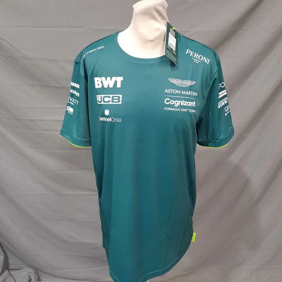 ASTON MARTIN OFFICIAL FORMULA ONE TEAM TOP GREEN SIZE MEDIUM