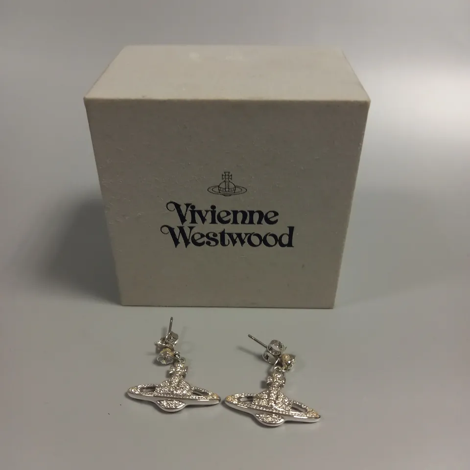 BOXED VIVIENNE WESTWOOD MINI RELIEF DROP EARRINGS 