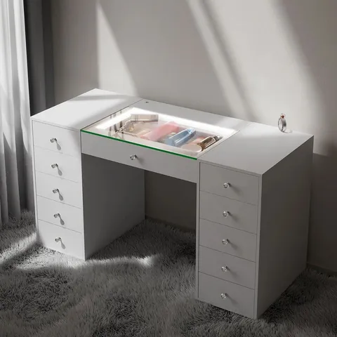 BOXED ALLISTON DRESSING TABLE WITH LED LIGHTS (3 BOXES)