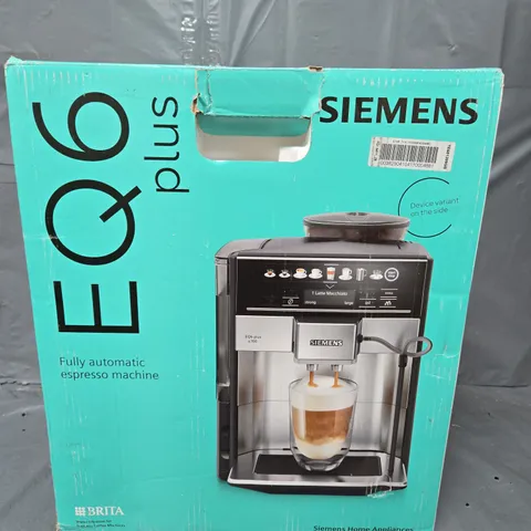 BOXED SIEMENS EQ6 BEAN TO CUP COFFEE MAKER 