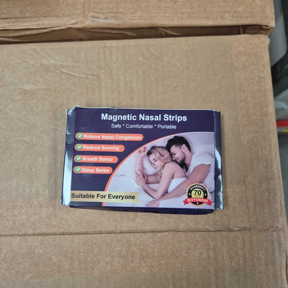 APPROXIMATELY 10 ASSORTED ITEMS INCLUDING MAGNETIC NASAL STRIPS AND LAKERAIN WATER FIT SUN SERUM
