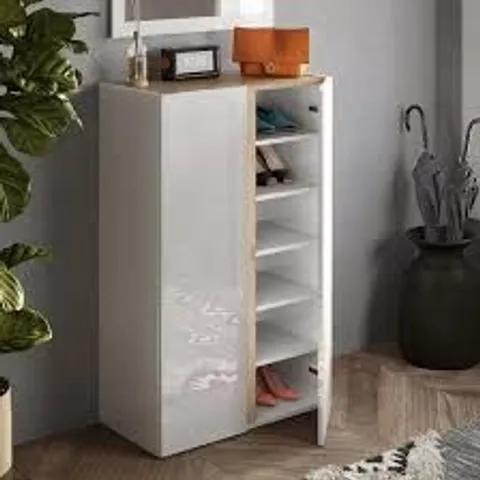 BOXED 25 PAIR SHOE STORAGE CABINET 