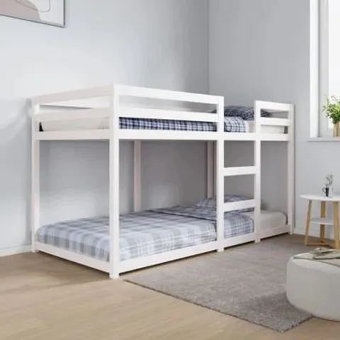 BOXED HARRIET BEE BUNKED WITHOUT MATTRESS WHITE SOLID WOOD /SINGLE [2 BOXES]