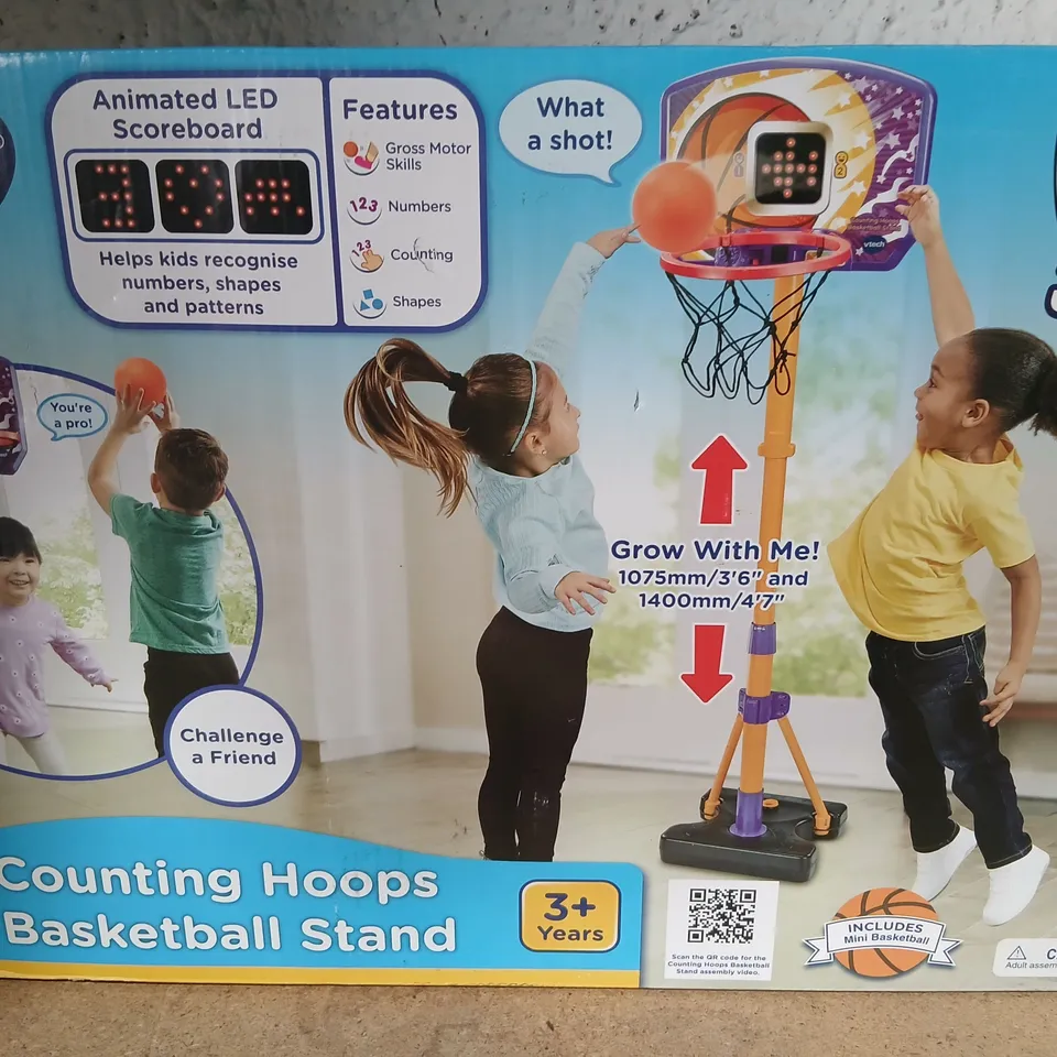 VTECH COUNTING HOOPS BASKETBALL STAND – KIDS' TOY, BOXED