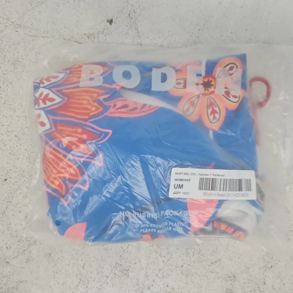 BAGGED BODEN PALERMO V SWIMSUIT IN BLUE/MULTI SIZE 12R