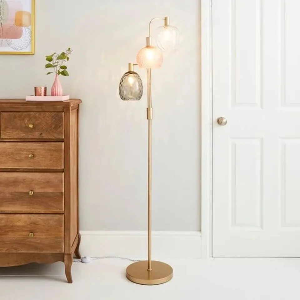 BOXED ELODIE 3 LIGHT FLOOR LAMP 