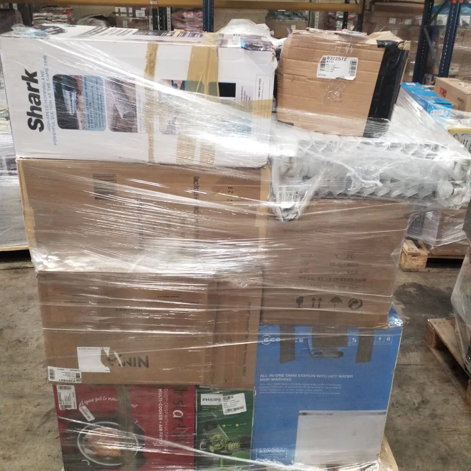PALLET OF APPROXIMATELY 36 UNPROCESSED RAW RETURN HOUSEHOLD AND ELECTRICAL GOODS TO INCLUDE;