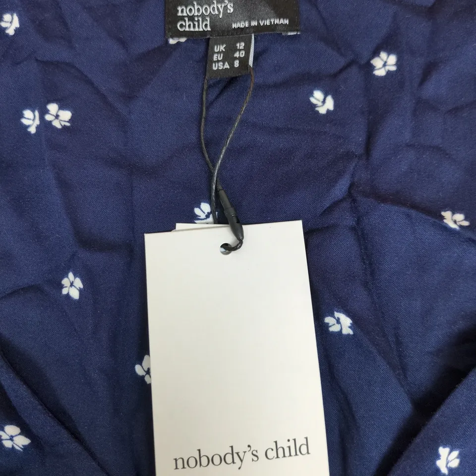 Nobody's Child Navy Floral Dress, UK 12 (EU 40, US 8)