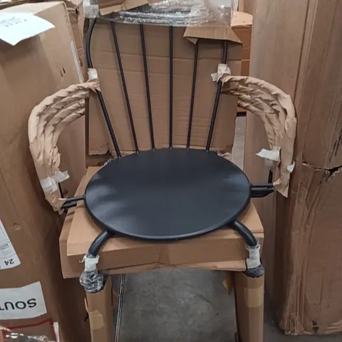 SET OF 4 BLACK CHAIRS 