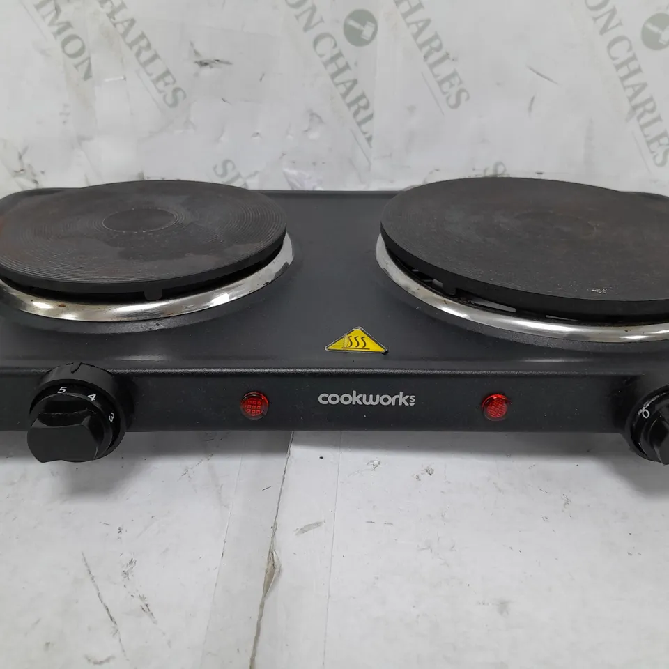 COOKWORKS 2500W TABLE TOP DOUBLE HOTPLATE