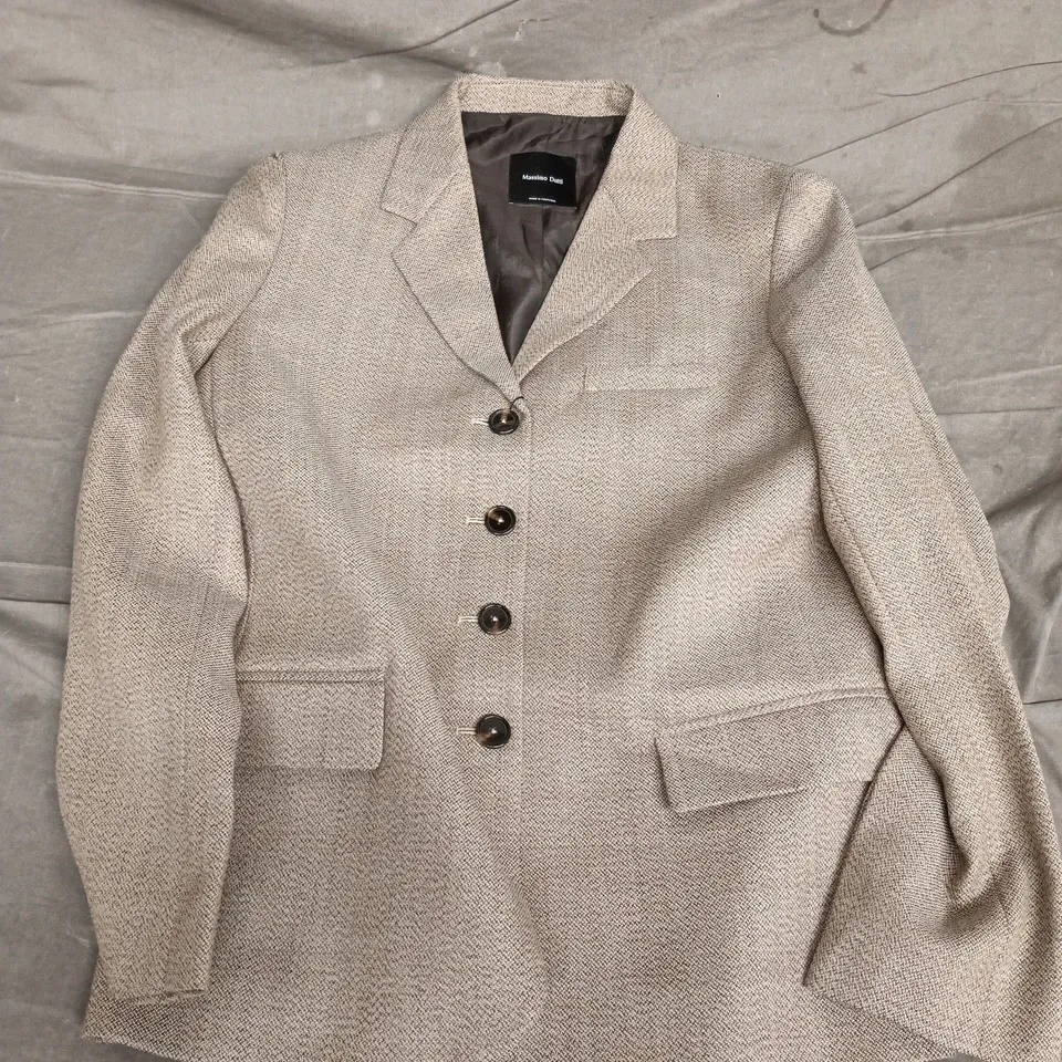 MASSIMO DUTTI WOMEN'S GREY TWEED BLAZER – UK 8 (EU 36)