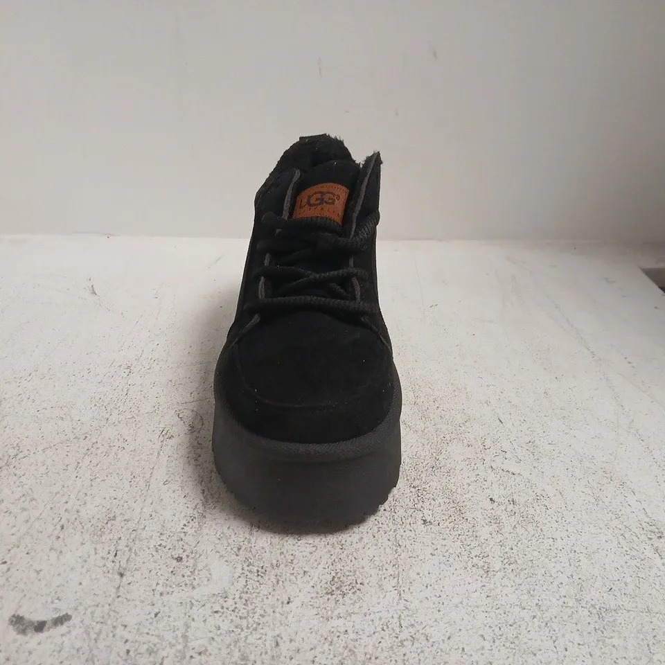 BOXED PAIR OF UGG CHUNKY PLATFORM SHOES IN BLACK SIZE EU 38