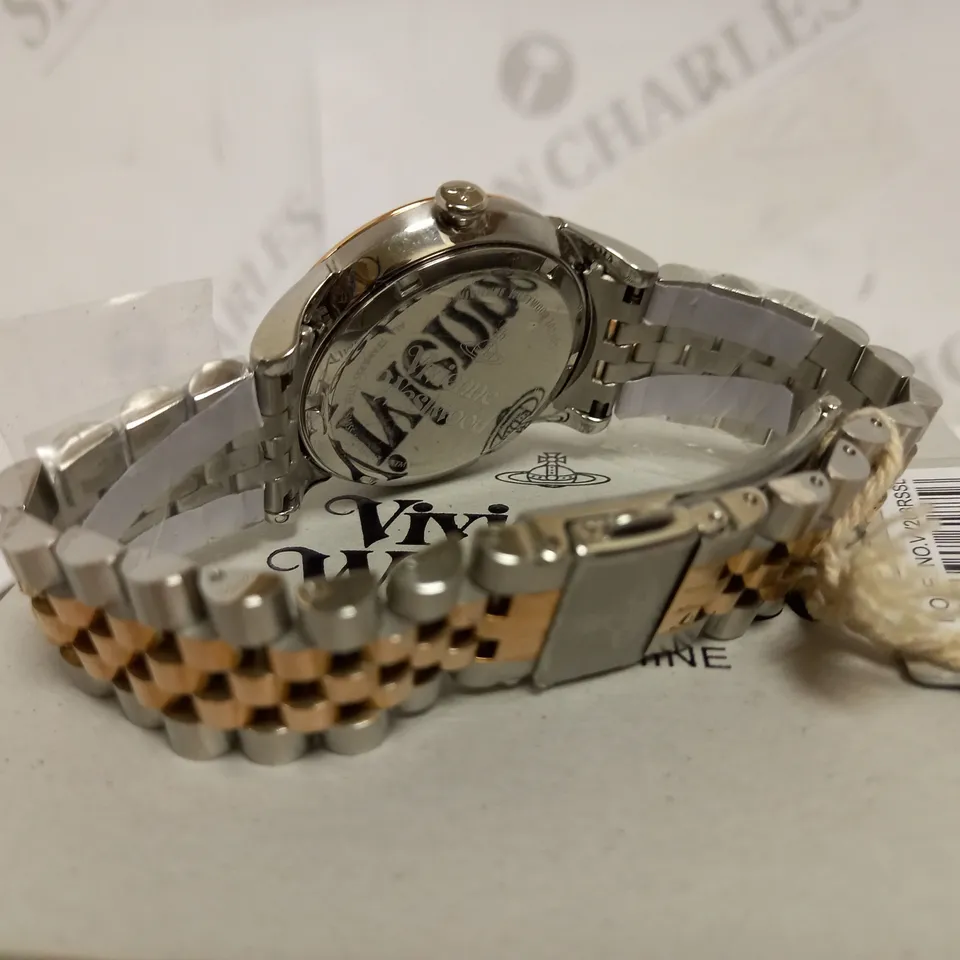 VIVIENNE WESTWOOD-STYLE DAMASK FACE BRACLET STRAP WATCH