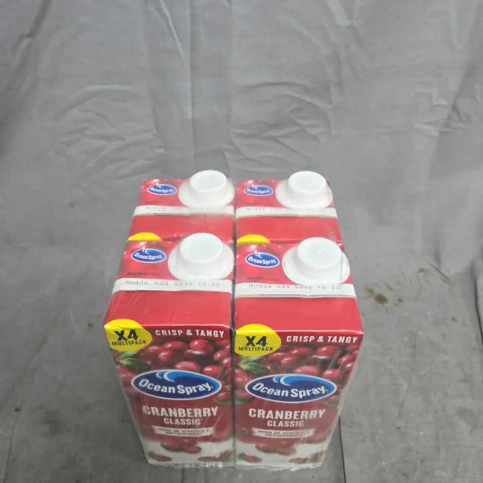 OCEAN SPRAY CRANBERRY CLASSIC JUICE – 2X4 CARTONS 