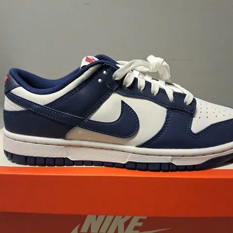 BOXED PAIR OF NIKE DUNK LOW RETRO IN BLUE & WHITE - UK 7