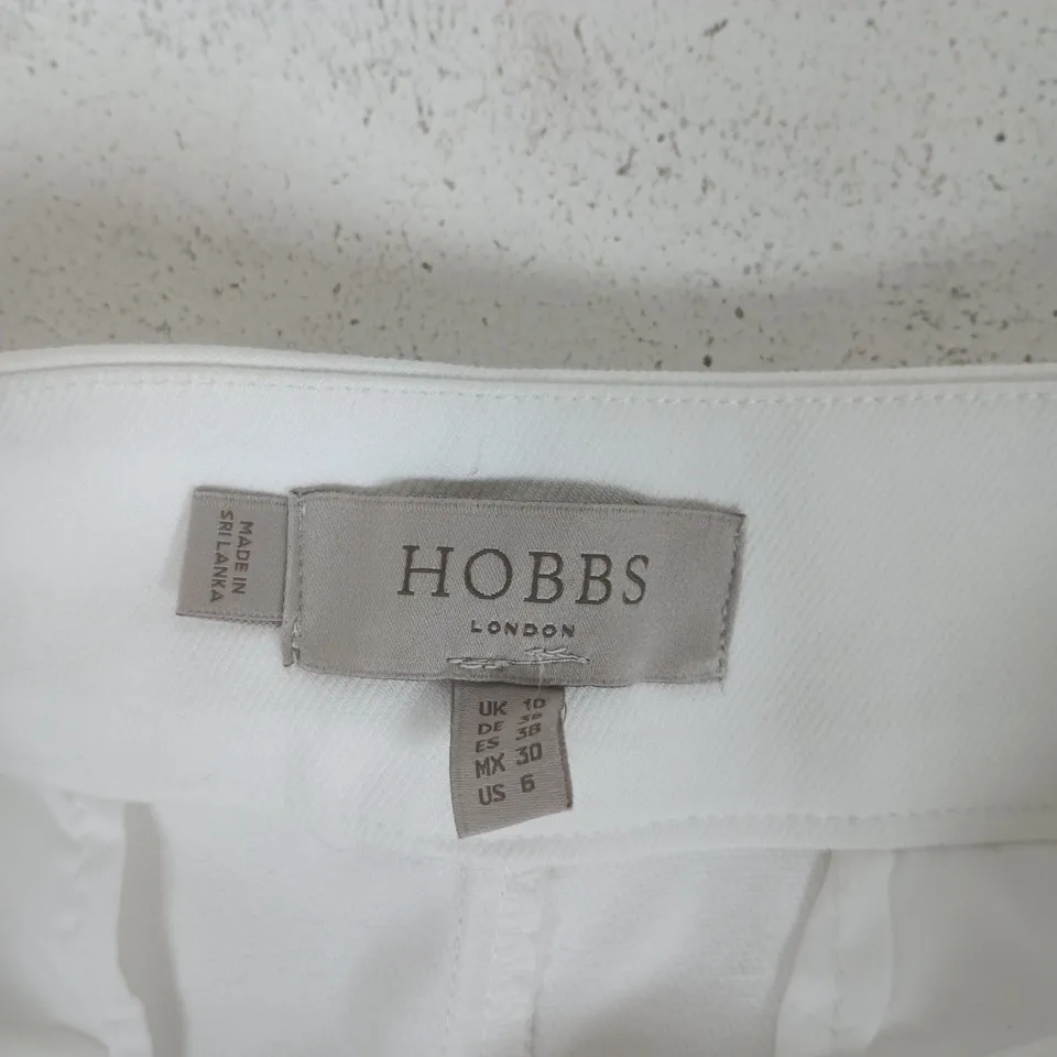 HOBBS LONDON WHITE TROUSERS – UK 12