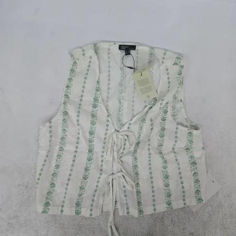 NOBODY'S CHILD THANDY TOP IN CREAM SIZE UK 12